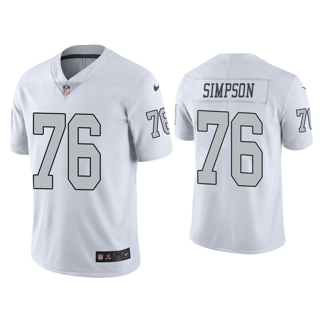 Men Oakland Raiders #76 John Simpson Nike White Color Rush Legend NFL Jersey->oakland raiders->NFL Jersey